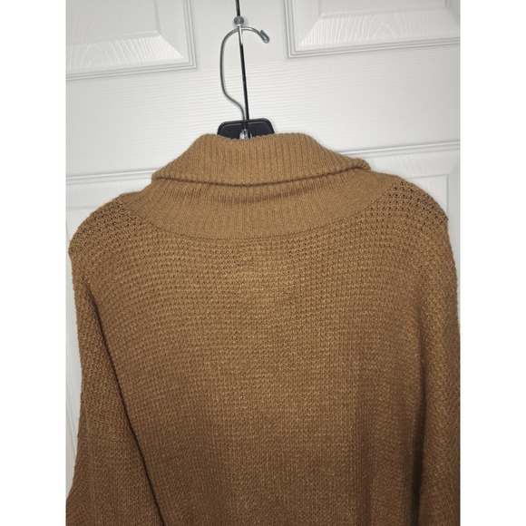 Aerie Cozy Up Waffle Quarter Zip Sweater Oversized Mock neck Top Woman's Size M - Picture 9 of 13